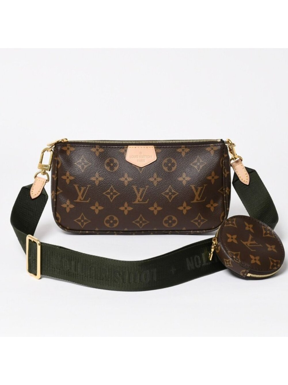 Louis Vuitton Multi Pochette Accessoires Shoulder Bag Brown Gold
